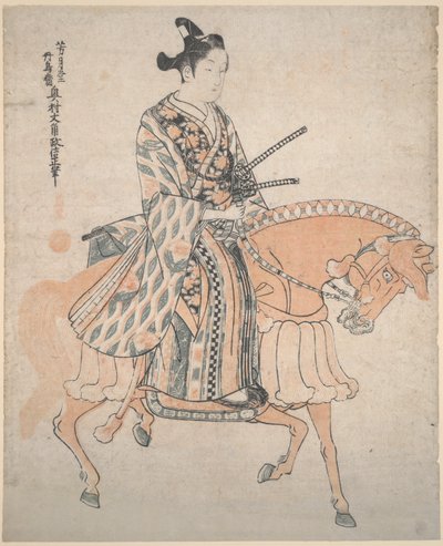 Adelsmand på en hest af Okumura Masanobu