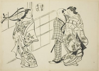 The Aoi Chapter fra "The Tale of Genji" (Genji Aoi), fra en række Genji-parodier af Okumura Masanobu