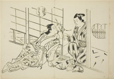 Sakaki-kapitlet fra "The Tale of Genji" (Genji Sakaki), fra en række Genji-parodier af Okumura Masanobu