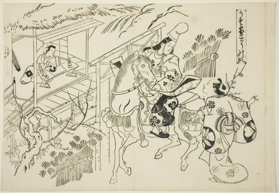 Usuyuki: The Kogo Scene (Usuyuki Kogo no dan), fra serien "Famous Scenes from Japanese Puppet Plays (Yamato irotake)" af Okumura Masanobu