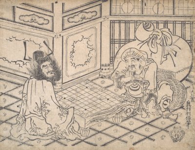Daikoku plan d første betaling medlem g check s, ? 1730. , myg. 1730. af Okumura Toshinobu