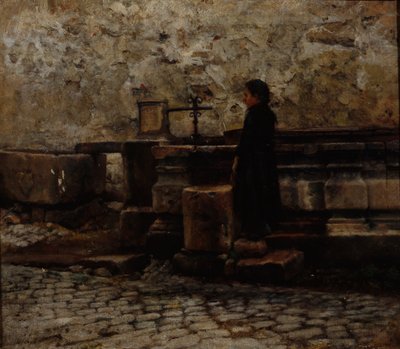 Fra Rothenburg (olie på lærred) af Olav Rusti