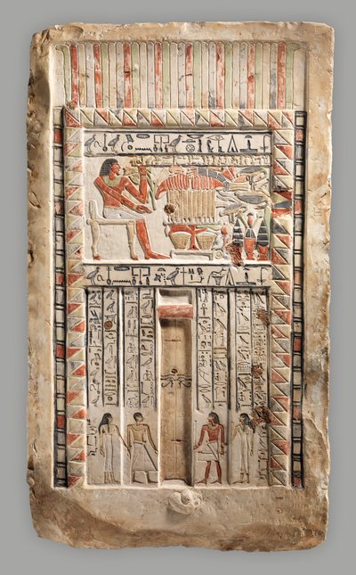 Falsk dør til Royal Sealer Neferiu, ca. 2150–2010 f.Kr. (kalksten, maling) af Old Kingdom Egyptian