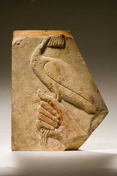 Relieffragment af en Akh-fugl (kalksten) af Old Kingdom Egyptian