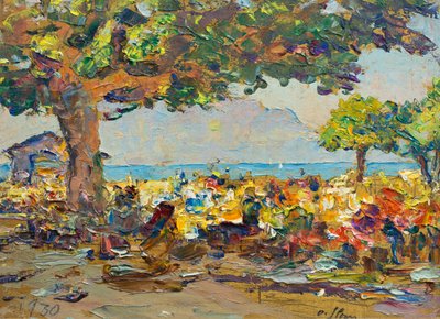 Marked i Vevey af Olga (1881-1941) Slomszynska