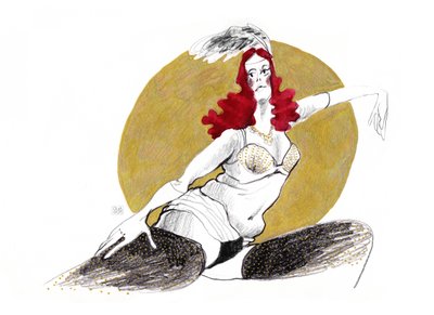 Glamourøs burlesque-danserinde af Olga Skomorokhova