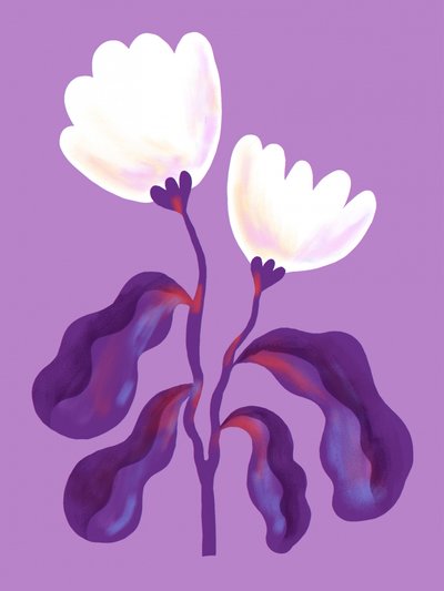 Moderne lavendelblomster af Olga Skomorokhova
