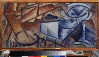 Stilleben. Maleri af Olga Vladimirovna Rozanova (1886-1918), olie på lærred. Russisk kunst, 20. århundrede, abstrakt kunst. Statens V. Surikov Kunstmuseum, Krasnoyarsk (Rusland). af Olga Wladimirowna  Rosanowa