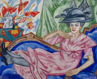 Portræt af kunstnerens søster, 1912 af Olga Rozanova
