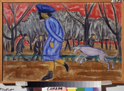 Sir le boulevard. Peinture de Olga Vladimirovna Rozanova (1886-1918), huile sir toile af Olga Wladimirowna  Rosanowa