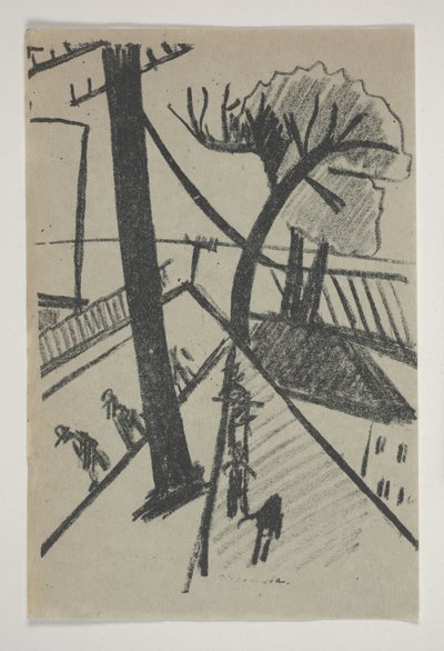 Uden titel (Futurist City Scene) fra "Poetry of Mayakovsky" af Olga Wladimirowna  Rosanowa