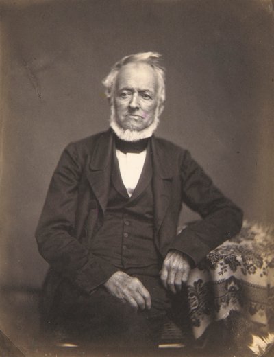 Portræt af en herre med hvidt hår af Oliver H. Willard