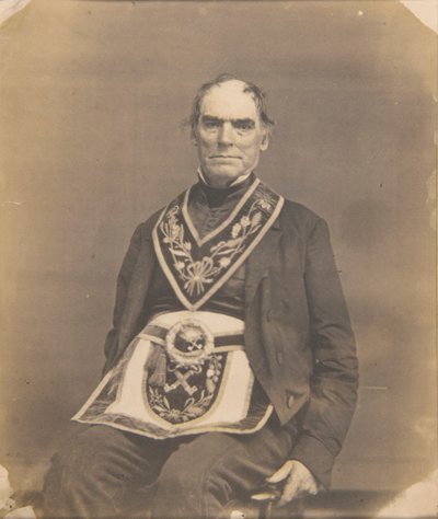 Portræt af en mand i frimurer-dragt af Oliver H. Willard