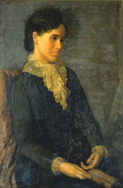 Hester Marian Wait Lay, portræt af kunstnerens hustru af Oliver Ingraham Lay