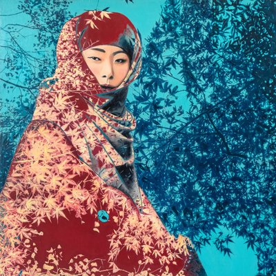 Kokin, 2022 (blandede medier på lærred) af Olivia Gozzano