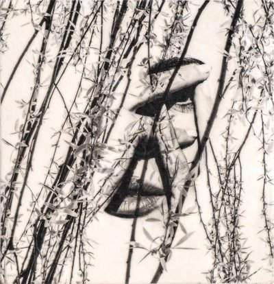 Maura, 2022 (fototransfer bivoks på træ) af Olivia Gozzano