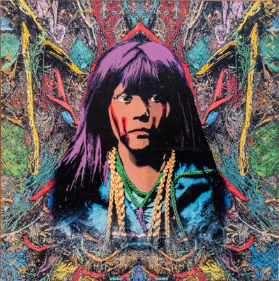 Navajo, 2022 (blandede medier på lærred) af Olivia Gozzano