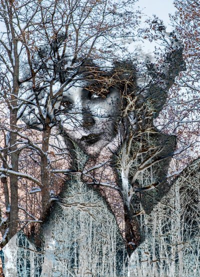 Ritratto invernale, 2021 (digitale blandede medier) af Olivia Gozzano