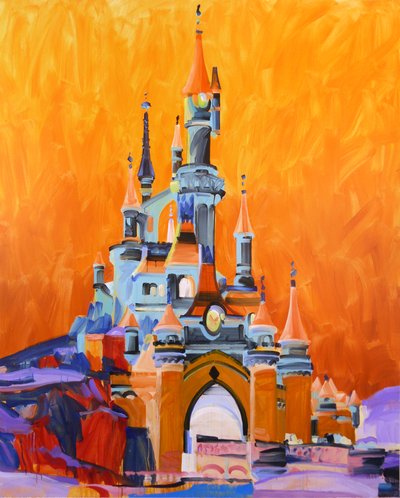 Castle of the Beautiful, 2016 (akryl på lærred) af Olivier Morel