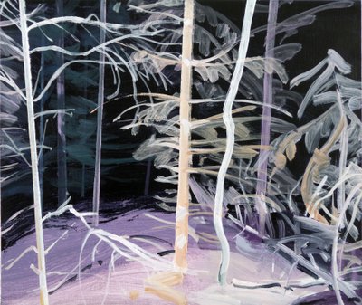 Schwarzwald 3,2017 (akryl på lærred) af Olivier Morel