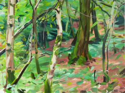 Skov 6,2015 (akryl på lærred) af Olivier Morel