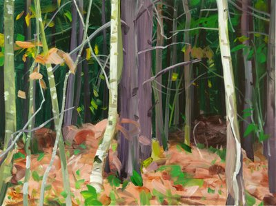 Skov 7,2015 (akryl på lærred) af Olivier Morel