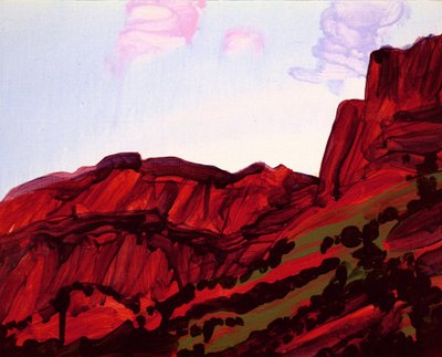 Leukerbad 16, 2012 (akryl på lærred) af Olivier Morel