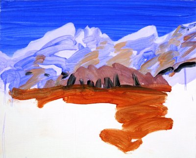 Leukerbad 21, 2012 (akryl på lærred) af Olivier Morel