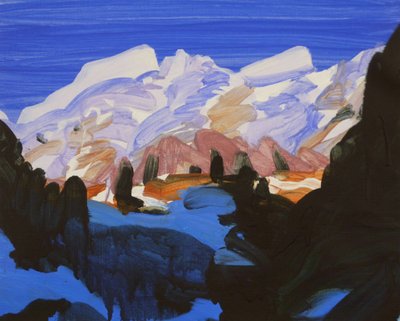 Leukerbad 22, 2012 (akryl på lærred) af Olivier Morel