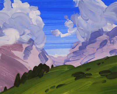Leukerbad 24, 2012 (akryl på lærred) af Olivier Morel