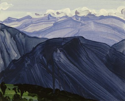 Leukerbad 28, 2014 (akryl på lærred) af Olivier Morel