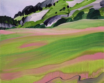 Leukerbad 2, 2012 (akryl på lærred) af Olivier Morel