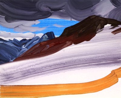 Leukerbad 5, 2012 (akryl på lærred) af Olivier Morel