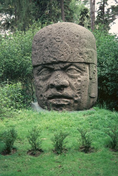 Kolossalt hoved af Olmec
