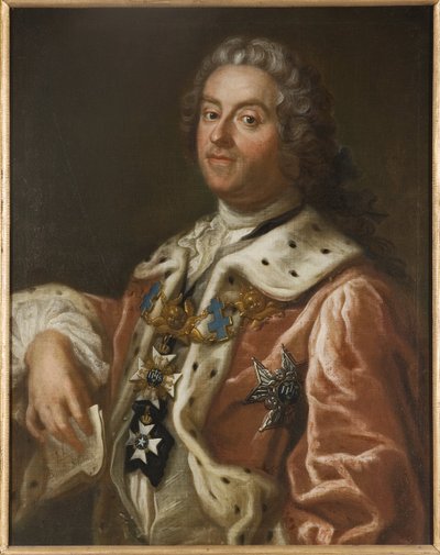 Comyte Charles Gustave de Tessin - Portræt af Carl Gustaf Tessin (1695-1770), af Arenius, Olof (1700-1766). Olie på lærred af Olof Arenius