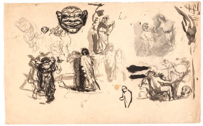 Figur- og kompositionsstudier af Oluf Hartmann