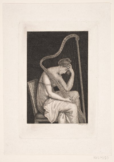 En Kvinde med Harpe af Oluf Olufsen Bagge