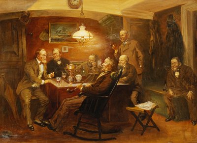 Den gode historie (olie på lærred) af Oluf Simony Jensen