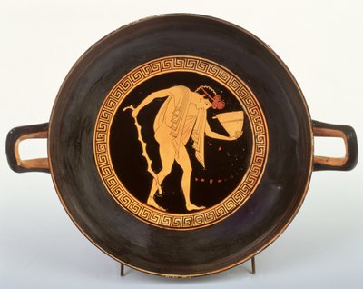 Attic rødfigur kylix, 500-480 f.Kr. (keramik) af Onesimos Painter