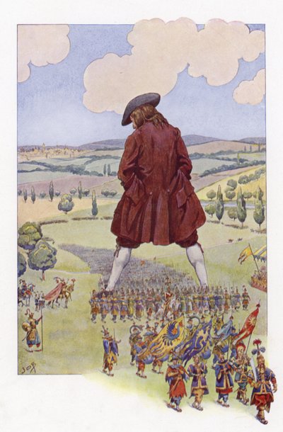 Illustration til Gullivers Travels af Onfray de Breville Job