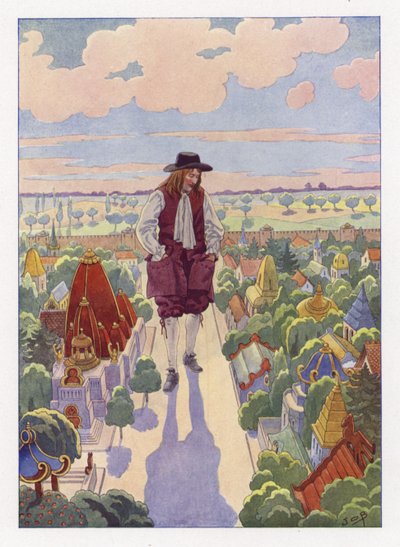 Illustration til Gullivers Rejser af Onfray de Breville Job