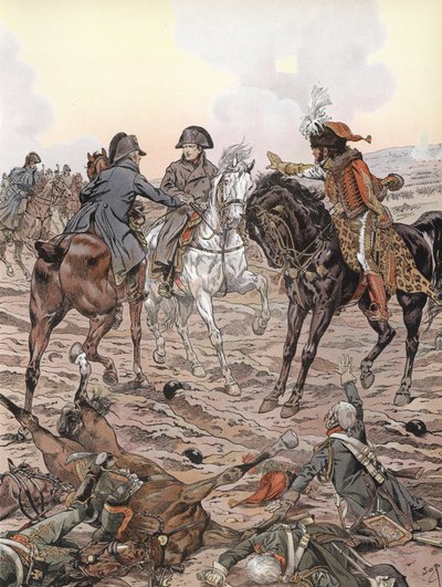 Napoleon under slaget ved Austerlitz af Onfray de Breville Job