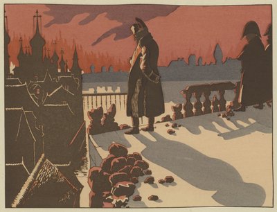 Napoleon ser Moskva brænde, 15.-16. september 1812 af Onfray de Breville Job