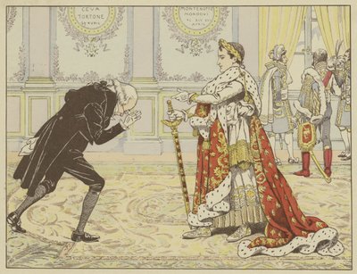 Da Napoleon så Josephines notar om morgenen på sin kroning, sagde han grinende til ham: "Nå, hr. Ragideau, her er kappen! Og her er sværdet! af Onfray de Breville Job
