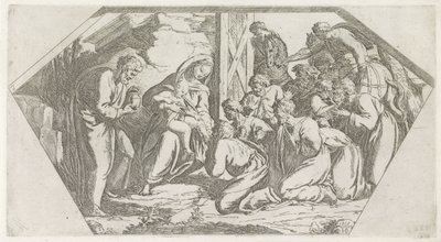 Tilbedelse af kongerne Malerier i Raphaels Loggia (serietitel) af Orazio Borgianni