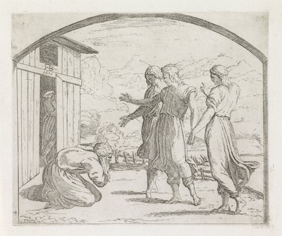 Abraham og de tre engle Malerier i Raphaels Loggia (serietitel) af Orazio Borgianni