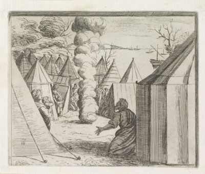Gud viser sig for Moses i en røgsøjle Malerier i Raphaels Loggia (serietitel) af Orazio Borgianni
