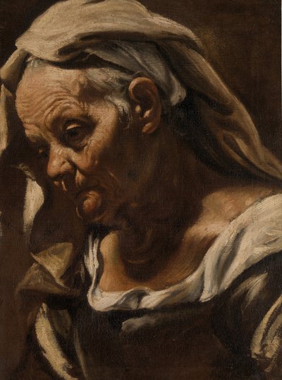 Hoved af en gammel kvinde, efter 1610. af Orazio Borgianni