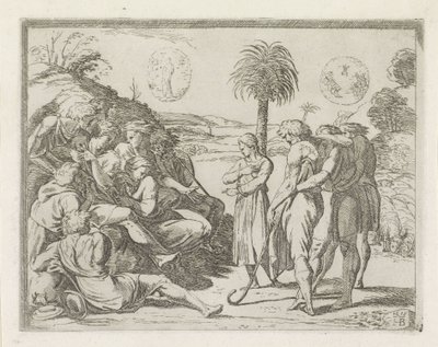 Joseph fortæller sine drømme til sine brødre Malerier i Raphaels Loggia (serietitel) af Orazio Borgianni