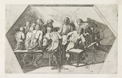 Sidste aftensmad Malerier i Raphaels Loggia (serietitel) af Orazio Borgianni